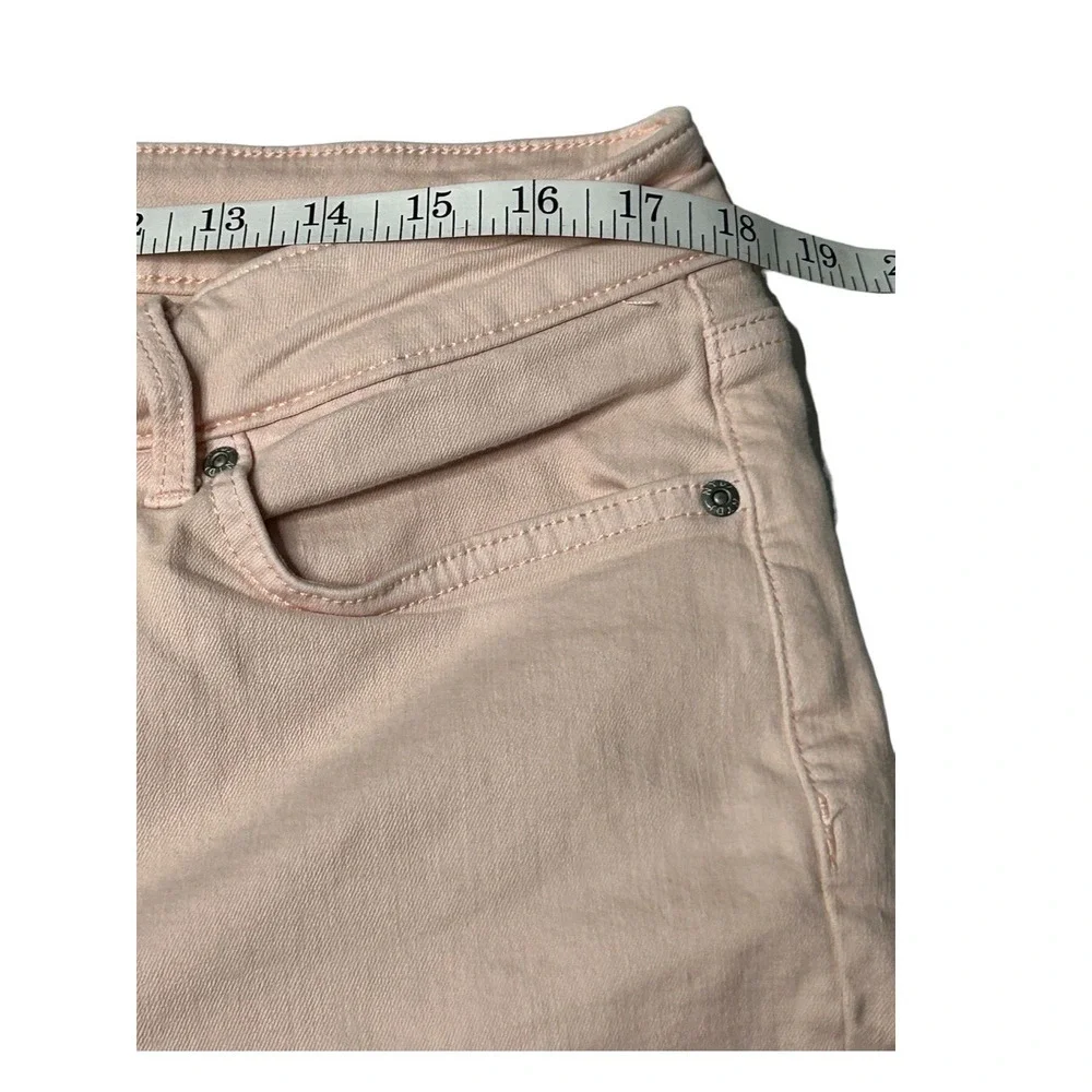 NYDJ Marilyn Straight‎ Leg Cuffed Capri Jeans Lift Tuck Plus Size 16 Pink Dusk